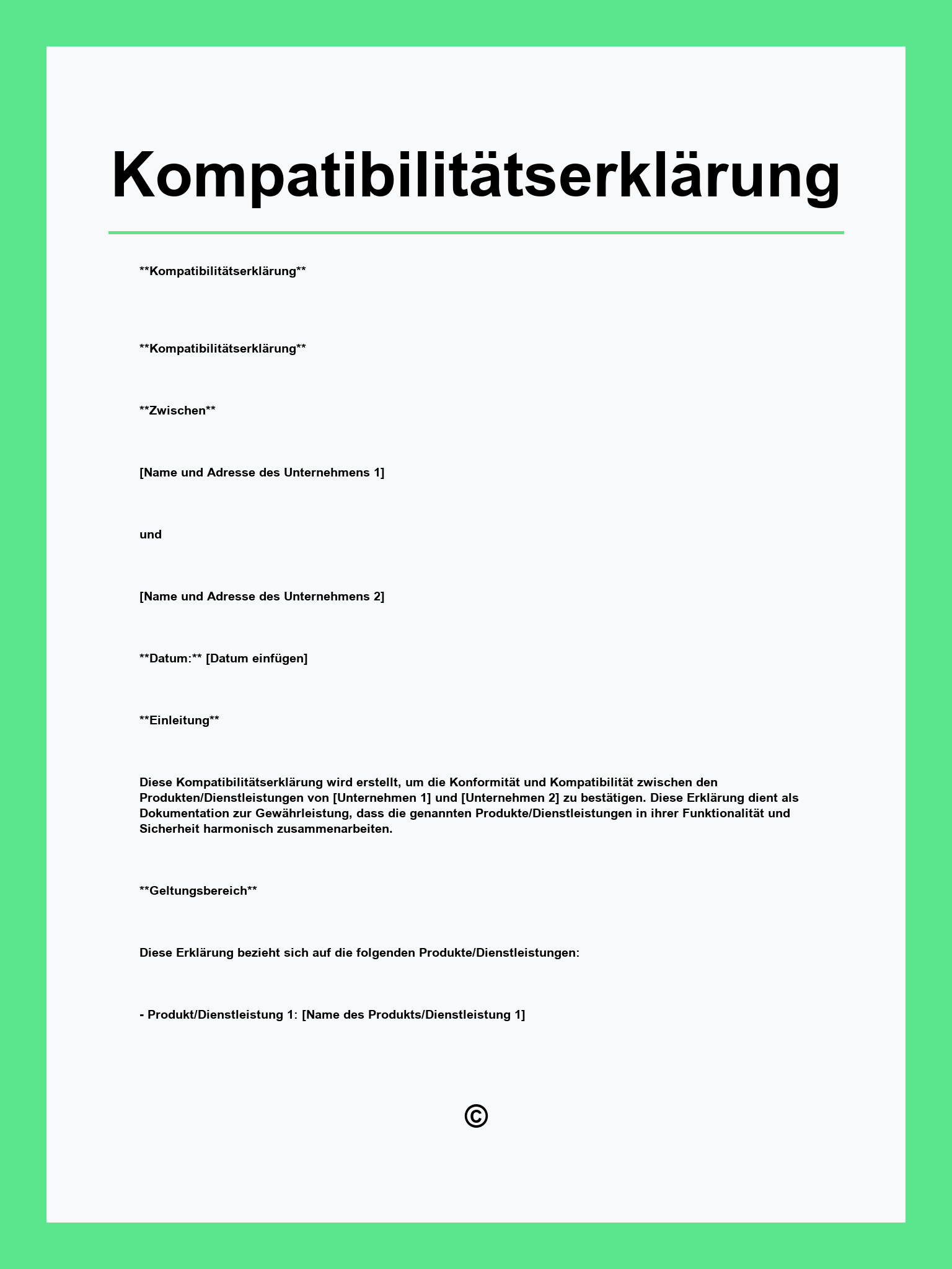 Kompatibilitätserklärung